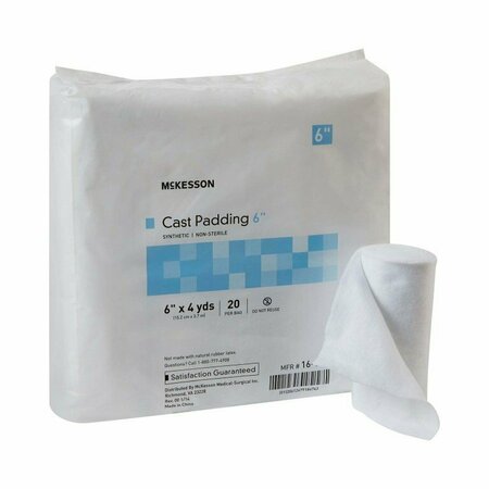 MCKESSON White Polyester Cast Padding, 6 Inch x 4 Yard, 80PK 16-CP6
